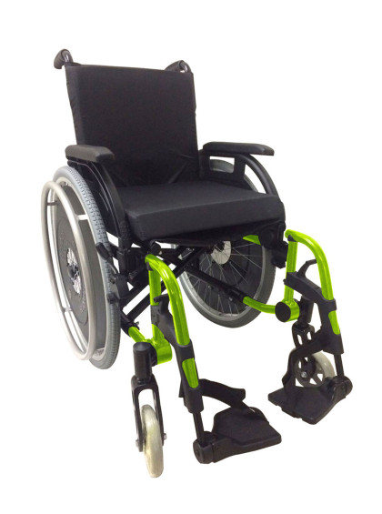 Cadeira de Rodas K3 Alumínio Pés Removíveis 42cm Verde Oliva Ortobras