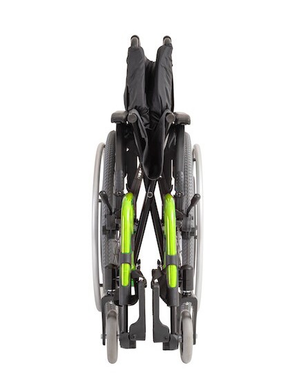 Cadeira de Rodas K3 Alumínio Pés Removíveis 38cm Verde Oliva Ortobras