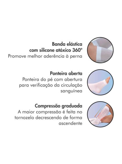 Meia de Compressão 3/4 Sigvaris Antitrombo 18-23 mmHg XG