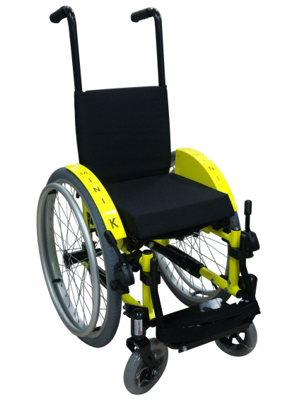 Cadeira de Rodas Infantil Mini K Assento 34cm Amarelo Flúor Ortobras