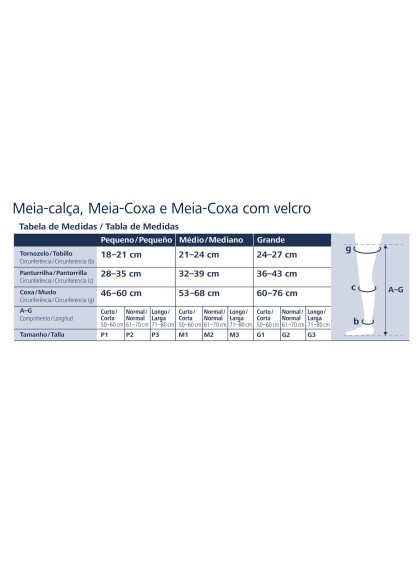 Meia 862 20/30 AT Meia Calça Comfort Curta G Sigvaris