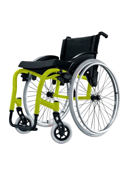 Cadeira de Rodas Monobloco Star Lite 40cm Amarelo Flúor Ortobras
