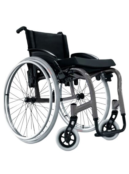 Cadeira de Rodas Monobloco Star Lite 40cm Cinza Ortobras