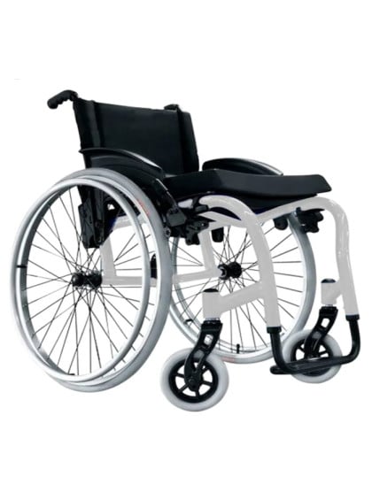 Cadeira de Rodas Monobloco Star Lite 42cm Branca Ortobras