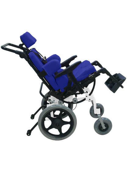 Carrinho Linha Postural T1 Branco com Estofado Azul 42/40/45 Ortobras