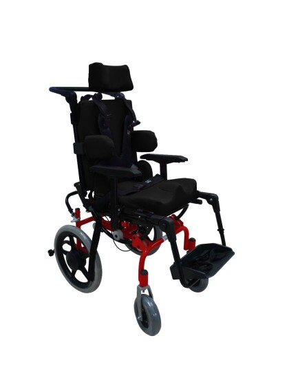 Carrinho Linha Postural T1 Vermelho Metálico com Estofado Preto 38/35/40 Ortobras