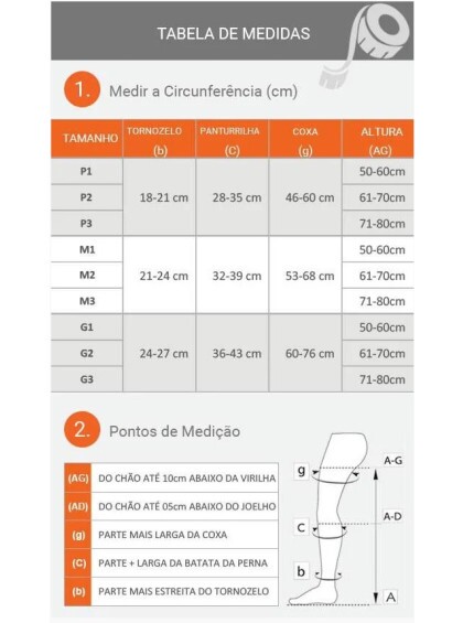 Meia de Compressão Meia Calça Sigvaris Select Comfort 20-30 mmHg M1