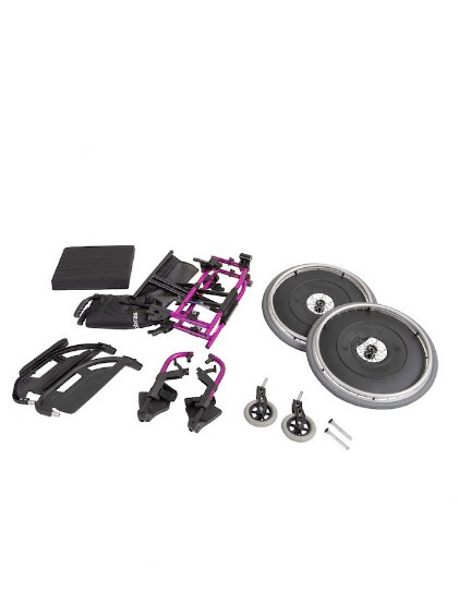 Cadeira de Rodas K3 Alumínio Pés Removíveis 50cm Rosa Pink Ortobras
