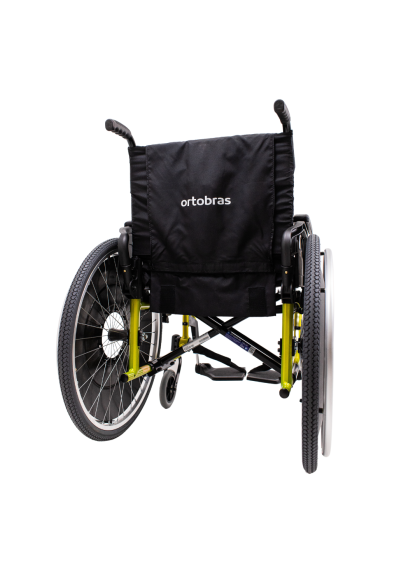 Cadeira de Rodas K3 Alumínio Pés Eleváveis 50cm Amarelo Fluor Ortobras