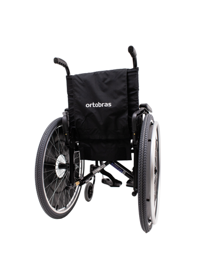 Cadeira de Rodas K3 Alumínio Pés Removíveis 50cm Preto Ortobras