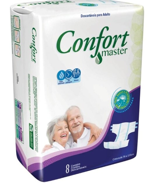 Fralda Descartável C/Aloe Vera Adulto C/8 unid. Descarpack