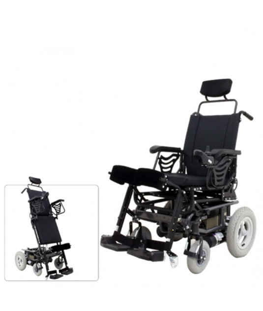 Cadeira Rodas Stand-Up Preta Totalmente Motorizada Freedom