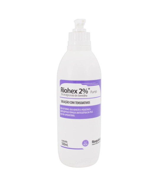 Clorexidina Riohex Dergente 2% 500ml Pump Rioquímica