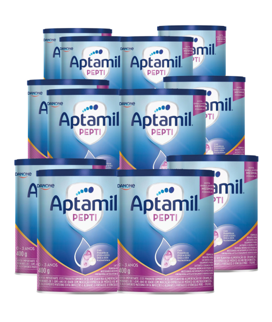 Aptamil Pepti 400g Kit 12und - Para Alérgicos a Leite de Vaca/Soja Danone