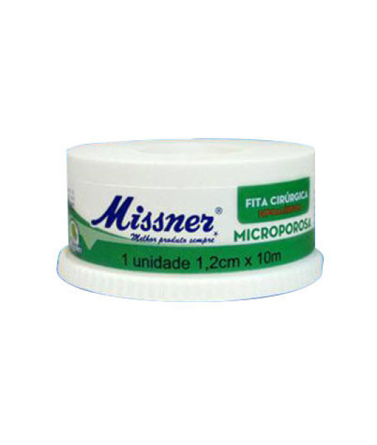 Micropore 1,2cmx10m Branco com Capa Missner