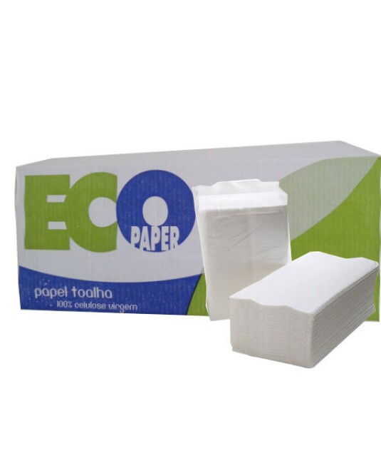 Papel Toalha Ecopaper 20x22 cm Branco Extra Luxo com 1000 folhas 