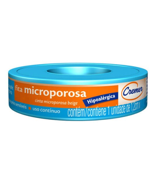 Micropore 1,2cmX10m Branca com Capa Cremer