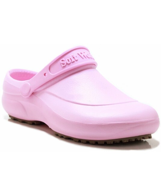 Crocs em E.V.A Antiderrapante Rosa Bebê Soft Works 