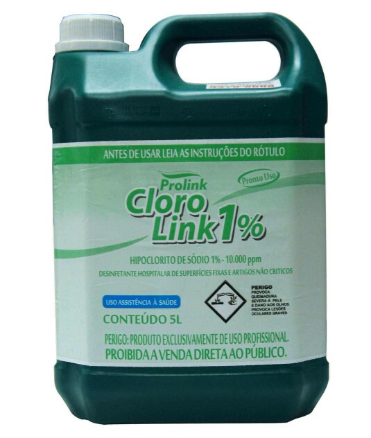 Hipoclorito de Sódio Cloro-Link 1% 5l Prolink