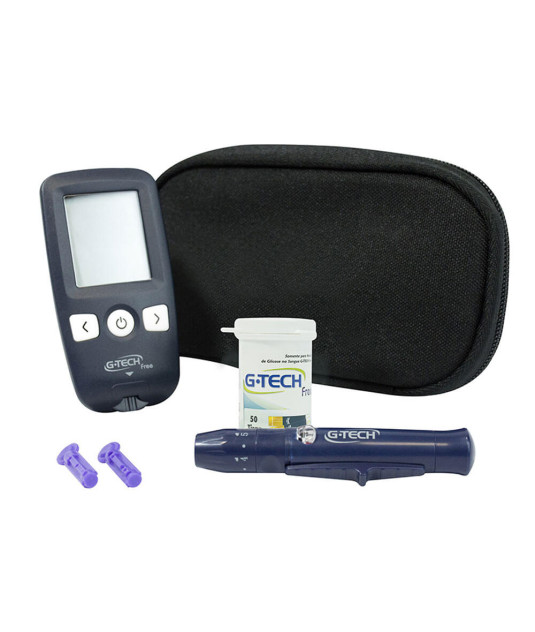 Kit Medidor de Glicose G-Tech Free + 10 Tiras