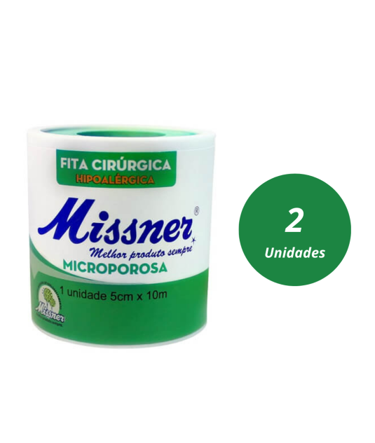 Micropore 5cm x 10m Branco com Capa 2 Unidades Missner