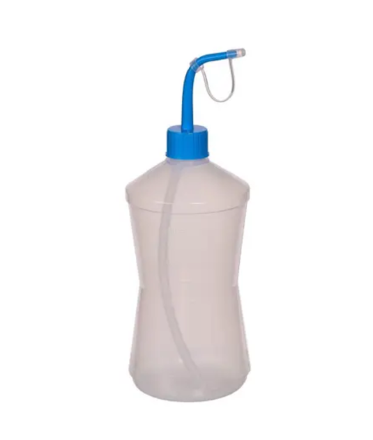 Almotolia 500ml Bico Curvo Transparente J Prolab - Kit 5 Unidades