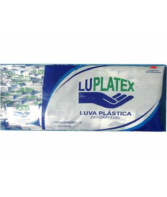 Luva Plástica Estéril PCT 100 Luplatex - Casa Médica