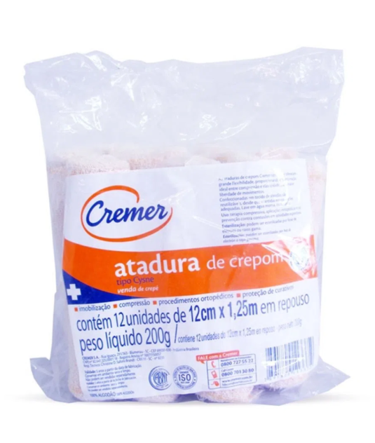 Atadura Crepe Cysne 13 Fios tamanho 6cm