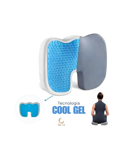 Almofada Anatomica Gel Protetor Coccix C/ Capa Supermedy