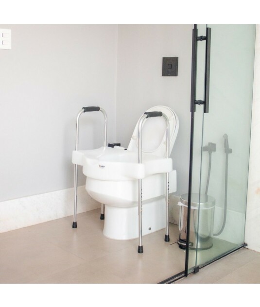 Sit V Elevação para Assento Sanitário com Apoio Ajustável Carci