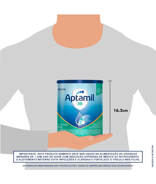 Aptamil RR 800g Kit 2 Unidades Danone – Fórmula Infantil 0 a 12 Meses com DHA, ARA e Goma Jataí