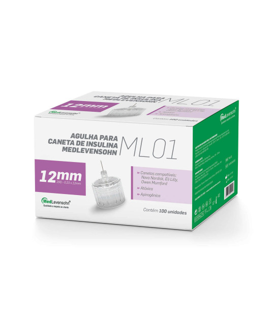 Agulha Descartável para Caneta Diabético Medlevensohn ML01 Unidade 6mm