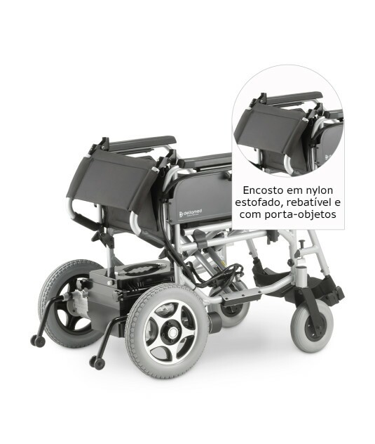 Cadeira de Rodas Motorizada Dobrável Elétrica Bivolt Alumínio D900 Dellamed