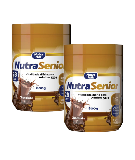 Nutra Senior Adulto 50+ Kit 2 Unidades Complemento Alimentar 800g - Chocolate