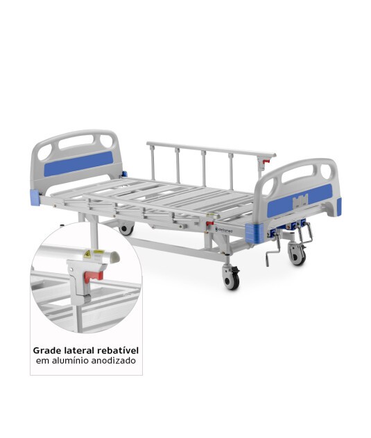 Cama Hospitalar DX3 3 Movimentos até 200 Kg Dellamed