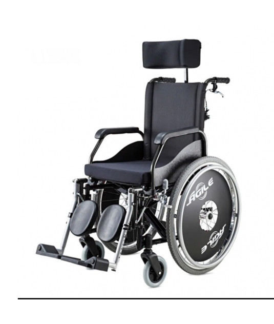 Cadeira de Rodas Agile Alumínio Reclinável com Pés Eleváveis Jaguaribe