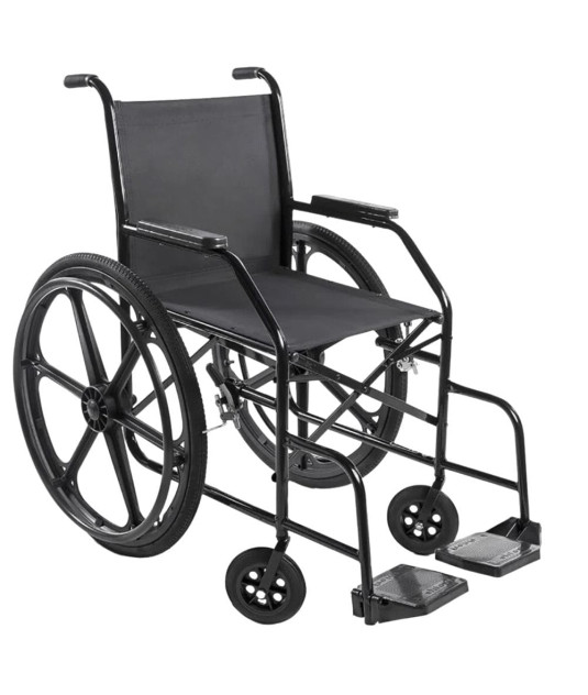 Cadeira de Rodas Nylon Pés Fixos Pneu Inflável PL002 Prolife