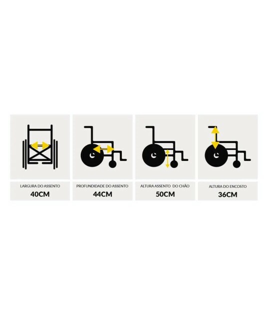 Cadeira de Rodas Simples Maciço 40cm - Prolife 