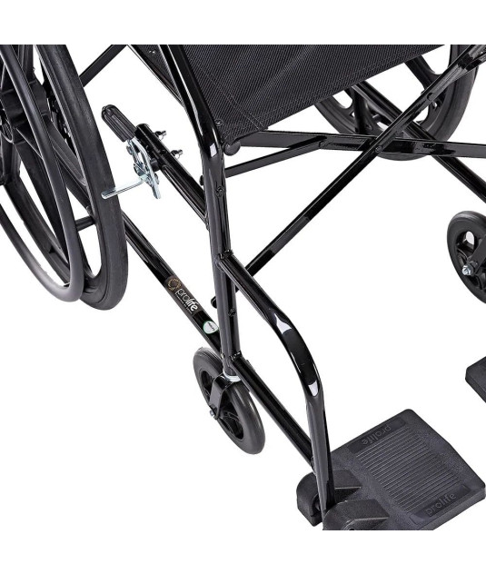 Cadeira de Rodas Nylon Pés Fixos Pneu Inflável PL002 Prolife