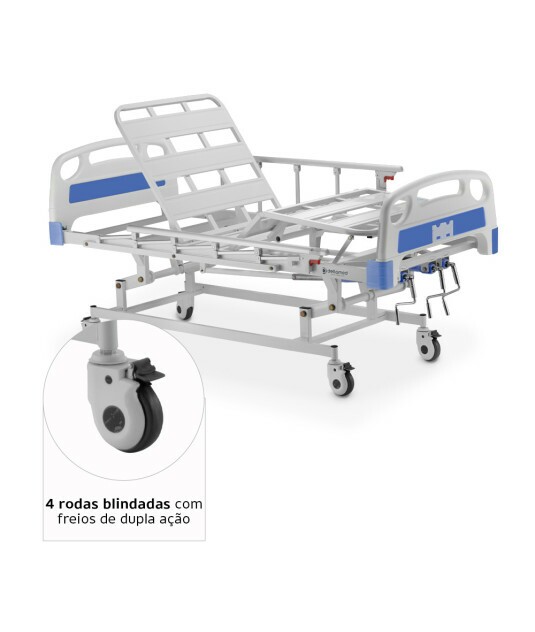 Cama Hospitalar DX3 3 Movimentos até 200 Kg Dellamed