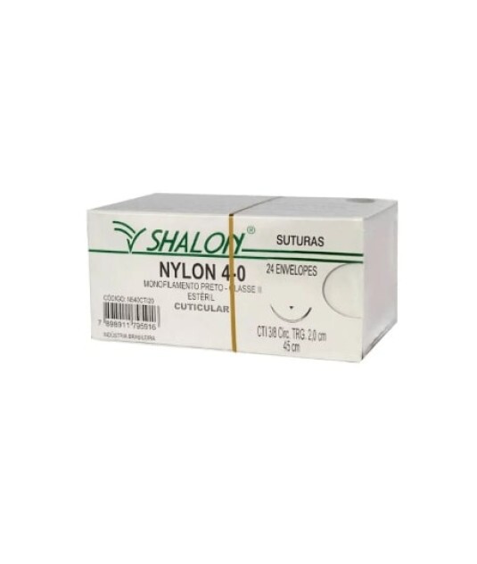 Fio cat gut cromado 4 s/ag 1,5mt Shalon 