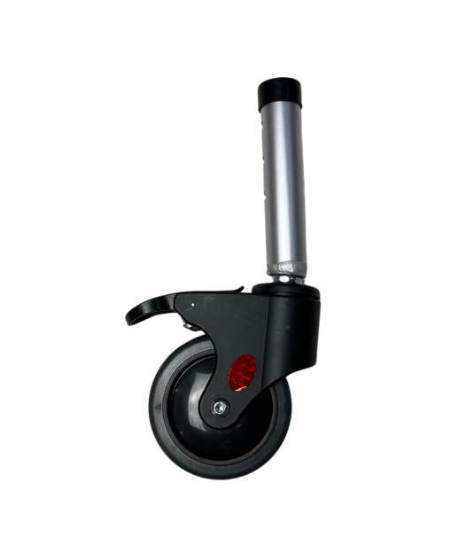 Roda Traseira Cadeira de Banho Higiênica Dobrável Alumínio (135 kg) - Hidrolight 