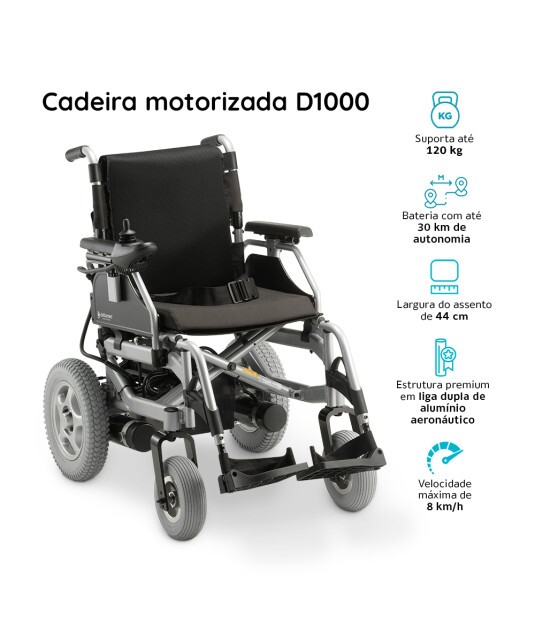 Cadeira Motorizada Dobrável D1000 Dellamed