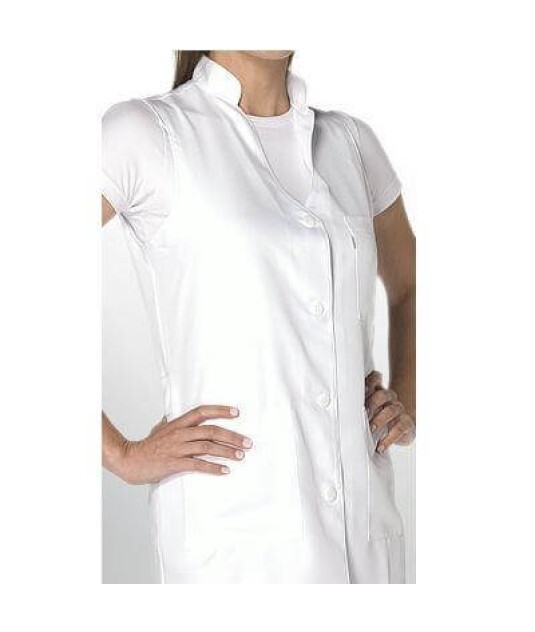 Jaleco Feminino Cavado S/ Manga Gola Padre PP Aspen 