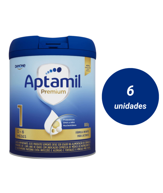 Aptamil Premium 1 Lata 800g Danone - 6 Unidades