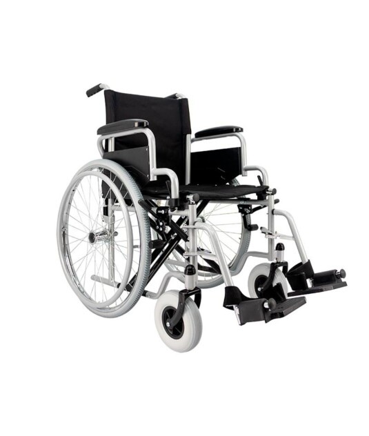 Cadeira de Rodas Dobrável Coyote Aço 44cm - Aço Reforçado, Rodas Grandes