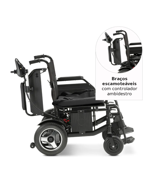 Cadeira De Rodas Motorizada Dobrável D800 Dellamed Até 120kg