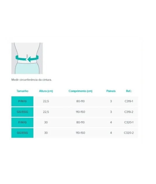 Faixa Abdominal Elastica 3 Paineis Chantal 