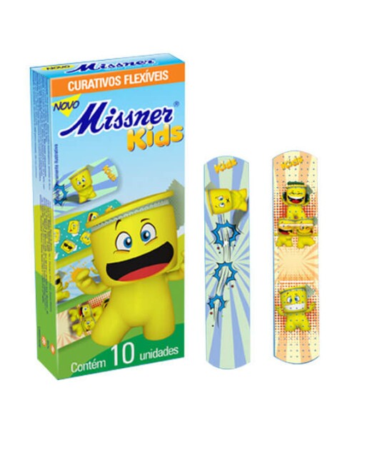 Curativo Colorido Kids com 10 Und Missner