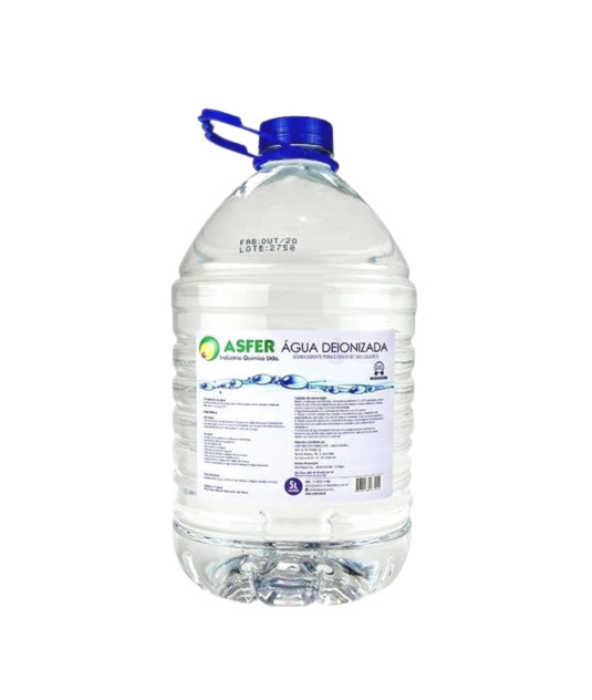 Água Deionizada 5 Litros Asfer